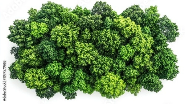 Obraz Aerial View of Lush Green Forest Canopy