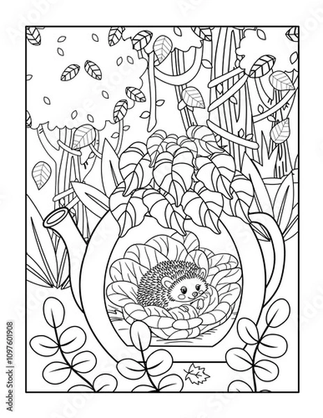 Obraz teapot coloring page