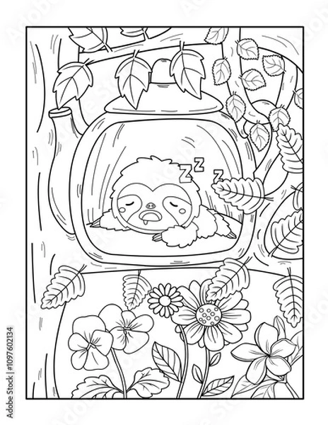 Obraz teapot coloring page