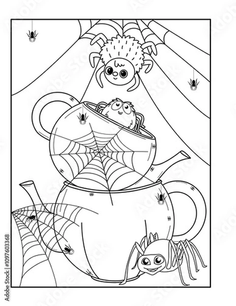 Obraz teapot coloring page