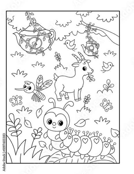 Obraz teapot coloring page