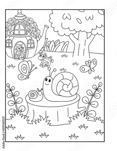 Obraz teapot coloring page
