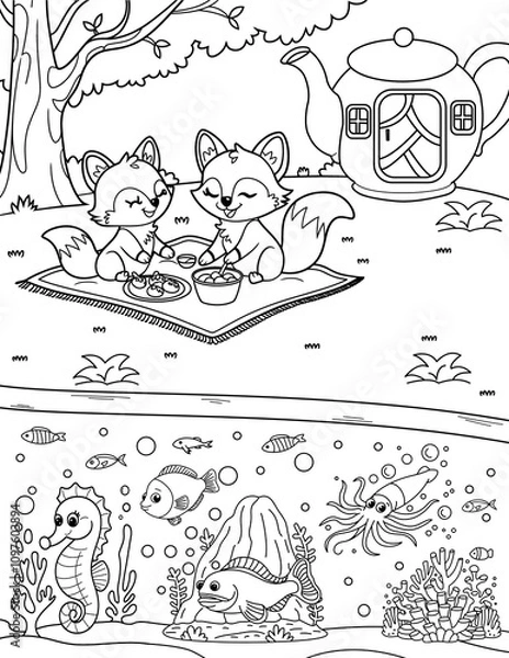 Obraz teapot coloring page