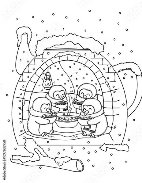 Obraz teapot coloring page