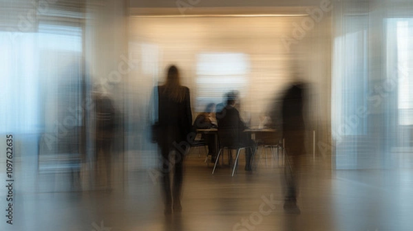Obraz Business professionals interacting in an office environment during the day