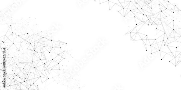 Obraz Vector Connect link background. global network technology concept. Digital technology futuristic internet network speed connection white background.