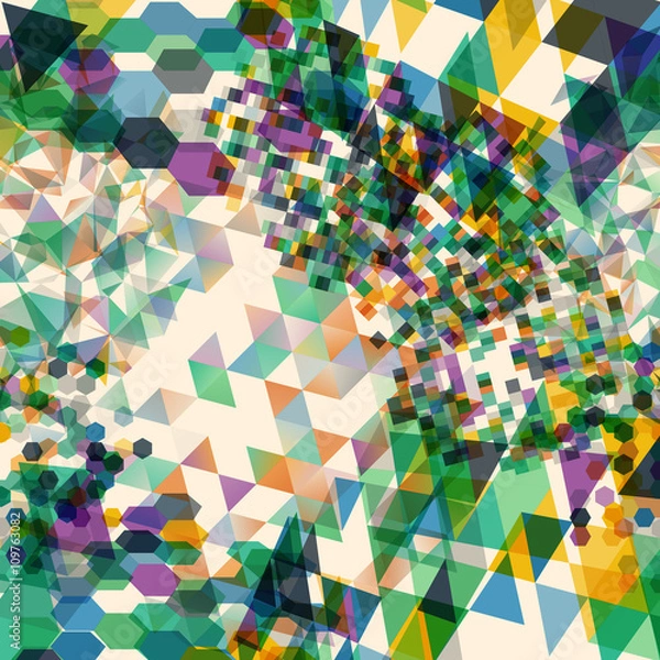 Obraz Abstract background with messy polygon shapes