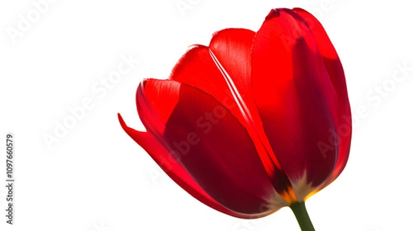 Fototapeta red tulip isolated on white