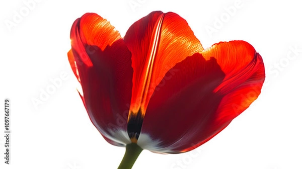 Fototapeta red tulip isolated on white