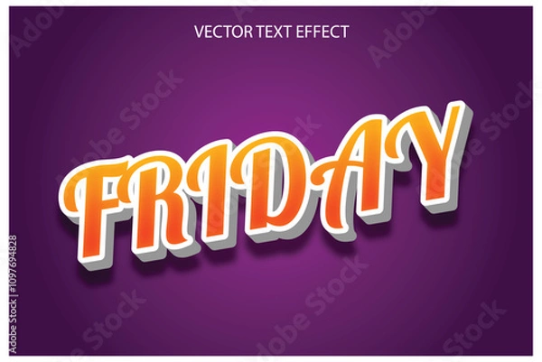 Fototapeta Editable text effect, editable text style vector design