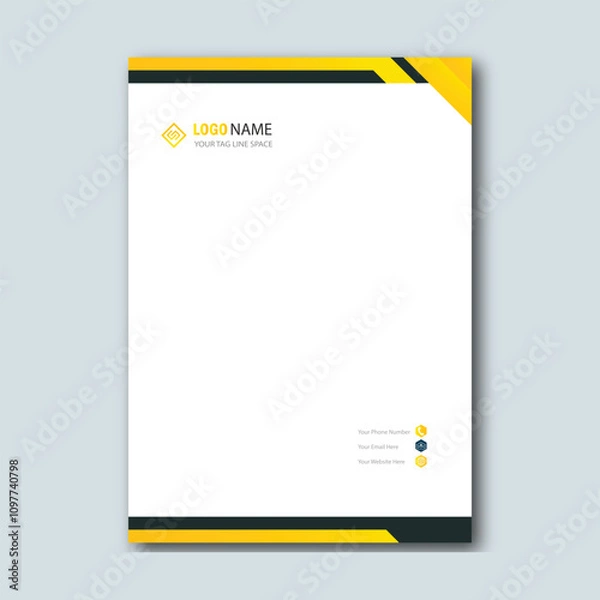 Obraz Printable blank business latterhead design A4 Size