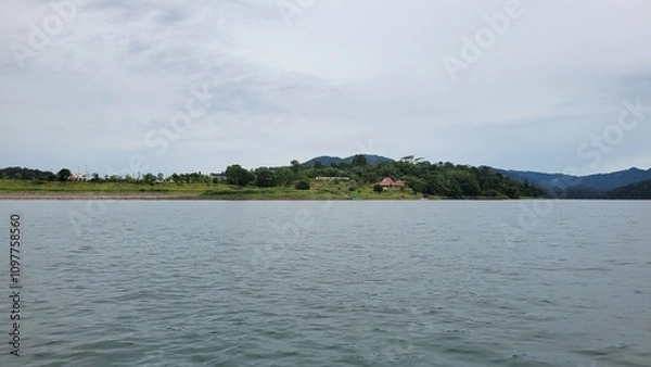 Obraz lake and clouds