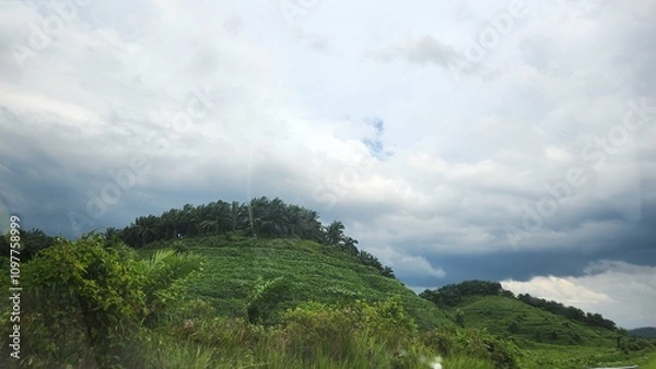 Obraz clouds over the mountains