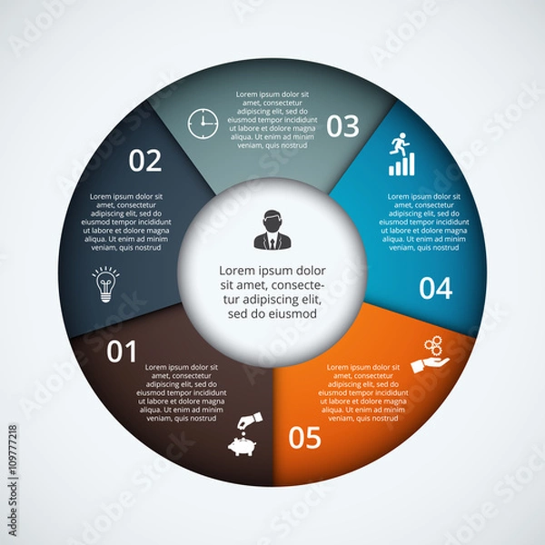 Fototapeta Vector infographic design template.