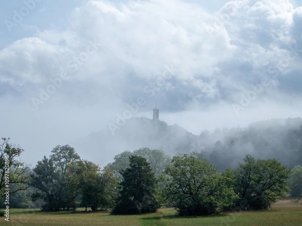 Obraz Turm im Nebel 