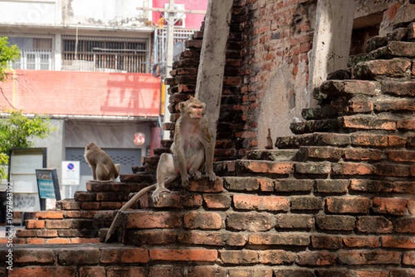 Obraz Phra Prang Sam Yot or Phra Prang Sam Yod is a 13th-century Angkorian temple in Lopburi, Thailand. The temple is currently a popular tourist destination.