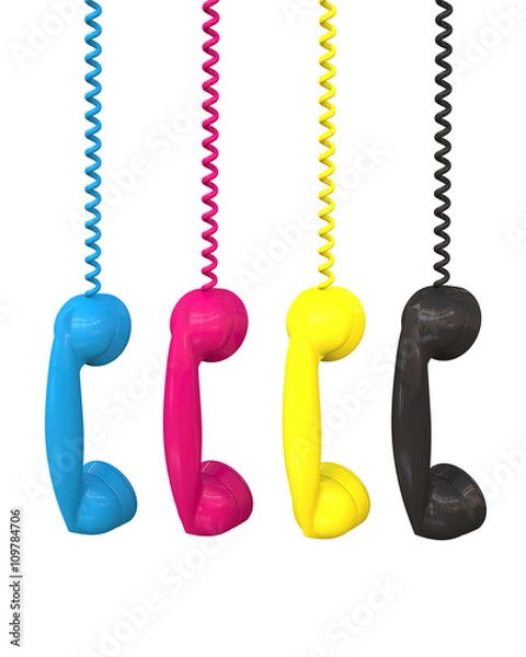 Obraz 3D CMYK phones