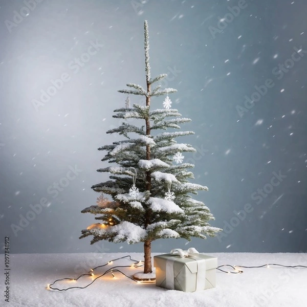 Obraz christmas tree in snow