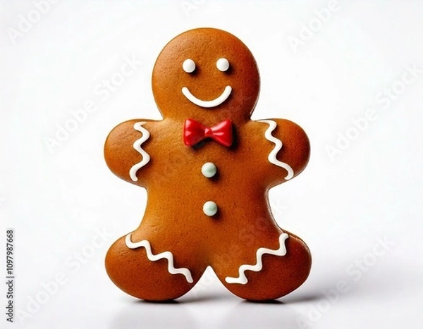 Fototapeta Gingerbread man on a white background