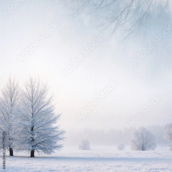 Obraz winter landscape with trees