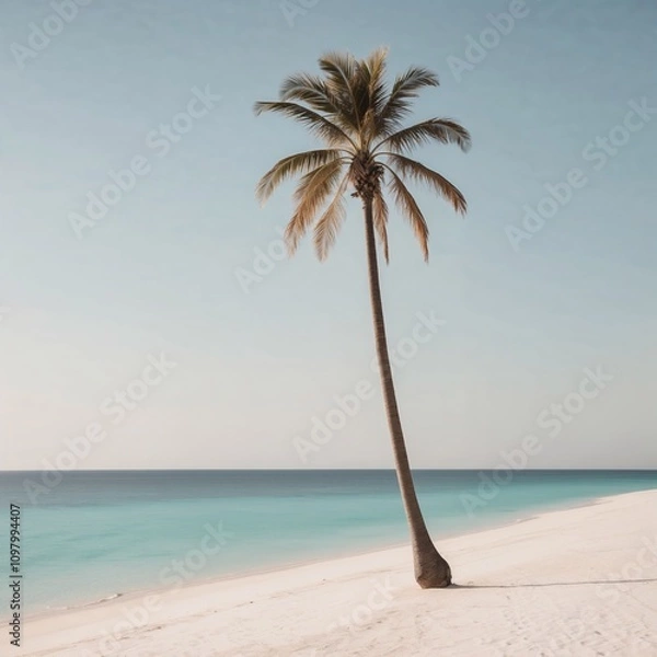 Obraz palm tree on the beach
