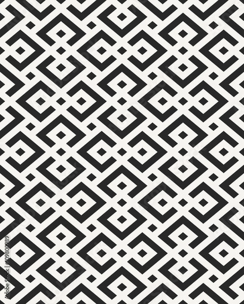 Fototapeta Traditional African textile design, structure of repeating geome