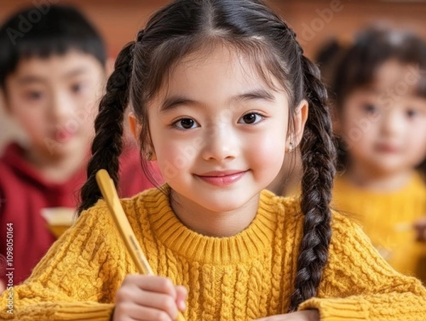 Fototapeta Discover the Enchanting World of Chinese Characters A Fun-Filled Workshop for Kids Learn the Meaning and Art of Chinese Calligraphy This engaging class teaches children the history, strokes, and