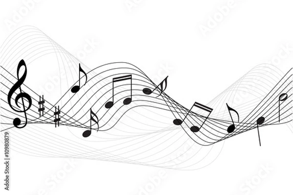 Obraz music notes background