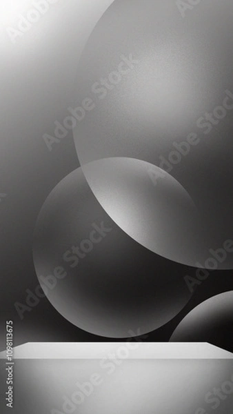 Obraz A table with abstract gradient background with a subtle grain effect for display.