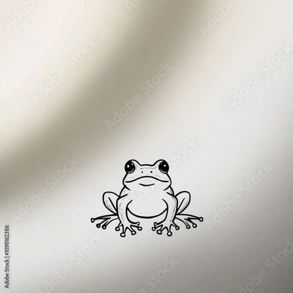 Obraz frog on a leaf vector