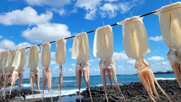 Obraz Squid, semi-dried squid, grilled squid