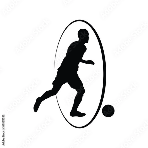 Obraz football player dark