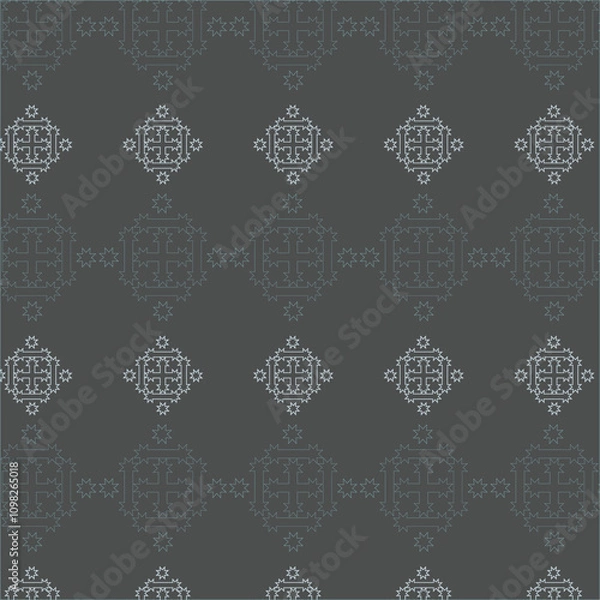 Fototapeta floral vector illustration seamless repeat pattern