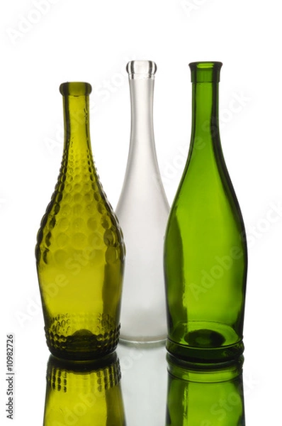 Fototapeta Three wine bottles