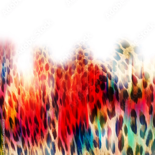 Obraz Colorful animal print, motion blur, colors.