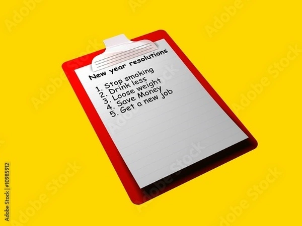 Obraz New year resolution check lists