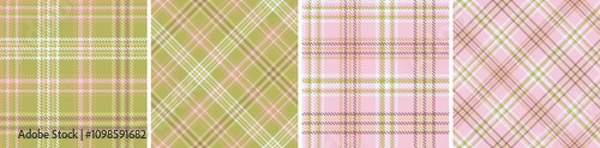 Obraz Plaid seamless vector tartan patterns set.