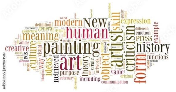 Obraz Art in word cloud