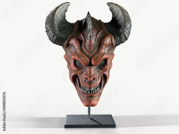 Obraz Demonic Horned Skull Mask