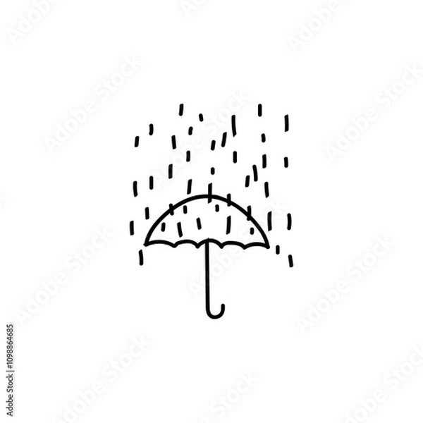 Obraz umbrella and rain