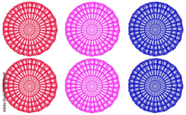 Fototapeta set of easter eggs with pattern