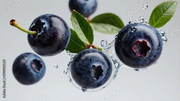 Obraz blueberries on a branch