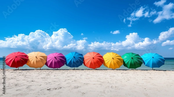Obraz umbrellas On Beach
