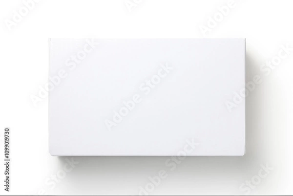 Obraz white cardboard box isolated on white background, top view