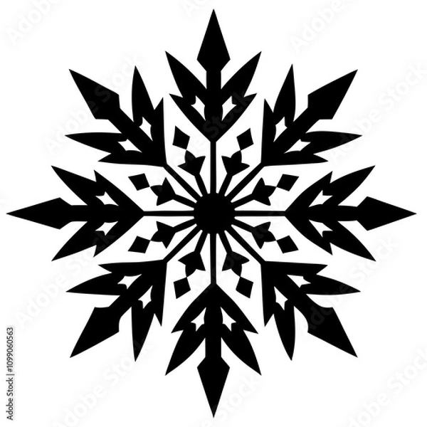 Obraz Christmas Snowflake Harmony white background 