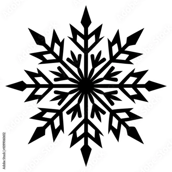 Obraz Christmas Snowflake Harmony white background 