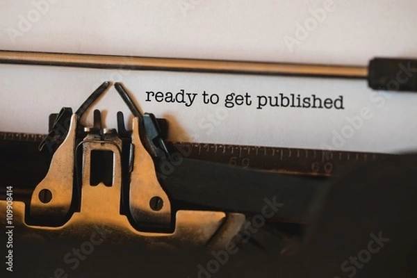 Obraz Gotowy do publikacji przeciwko zbliżeniu maszyny do pisania