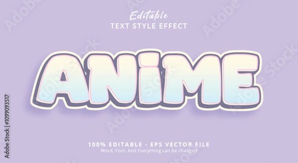 Obraz Anime Editable text effect
