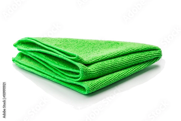 Obraz a green microfiber fabric