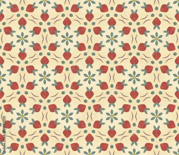 Fototapeta Seamless background, pattern with flowers